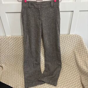 J.Crew Women’s Wool Blend Lined Trouser Pants Brown Size 4 Tall